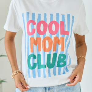 Cool Mom Club White Graphic Tee