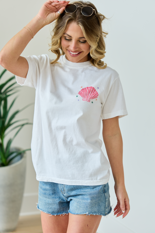 The Sea Is Calling White Graphic Tee - Image 4