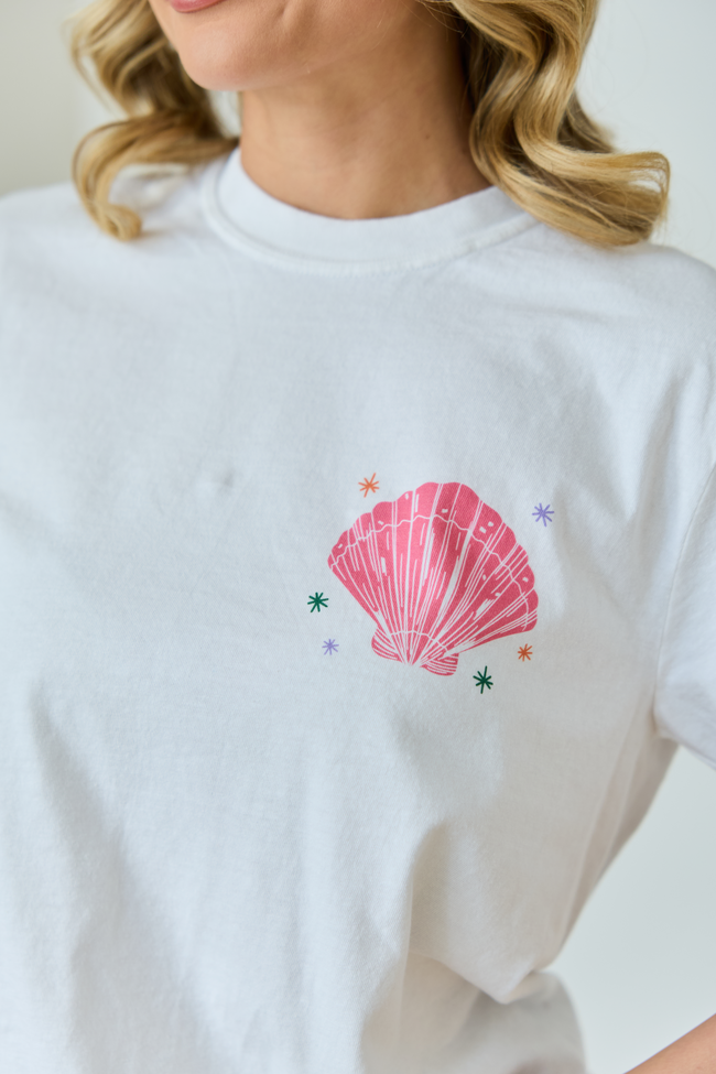 The Sea Is Calling White Graphic Tee - Image 3