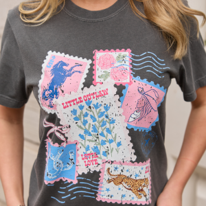 Outlaw Stamp Collection Dark Grey Graphic Tee