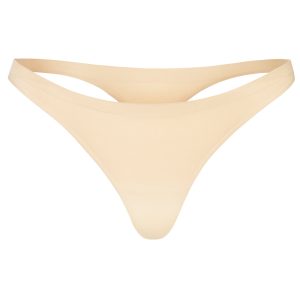 Seamless Knit Thong in Warm Peach