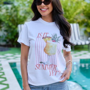 Is It Summer Yet White Graphic Tee