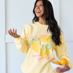 Easy Peasy Yellow Graphic Sweatshirt