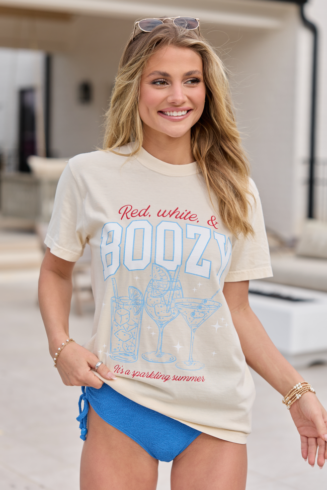 Red. White. & Boozy Ivory Graphic Tee