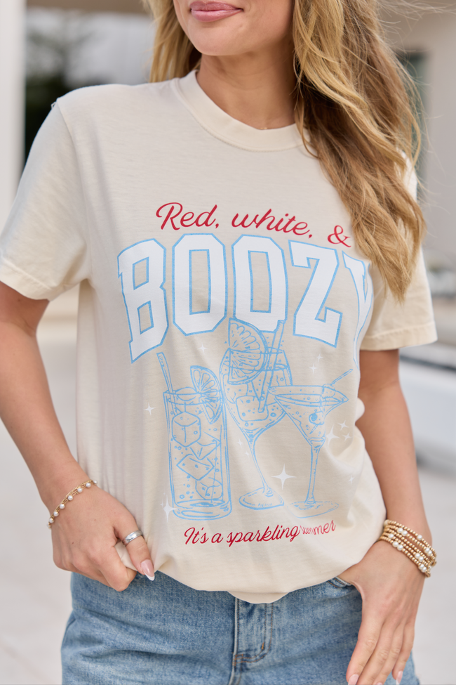 Red. White. & Boozy Ivory Graphic Tee - Image 2