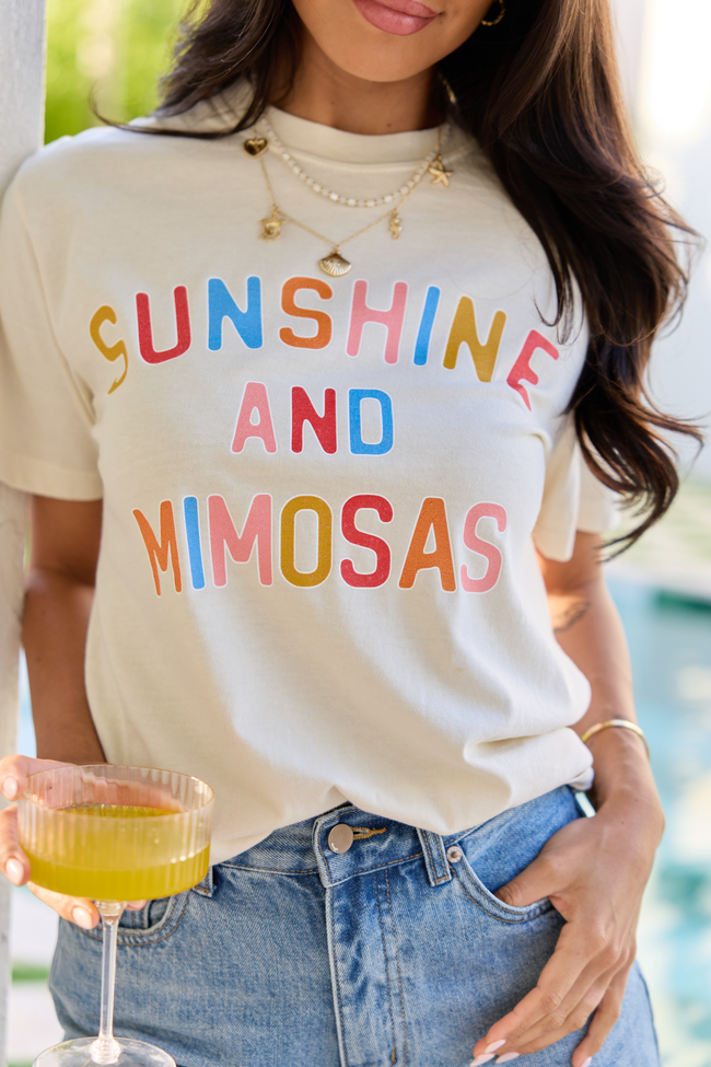 Sunshine And Mimosas Ivory Graphic Tee - Image 2
