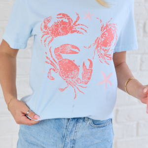 Crabby Light Blue Graphic Tee