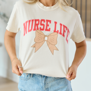 Nurse Life Ivory Graphic Tee