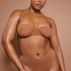 Soft Mesh High Waisted Knicker in Almond