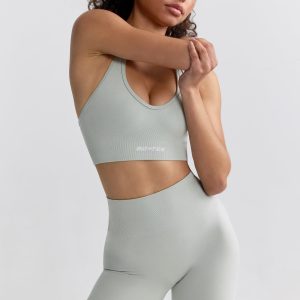 Define Luxe High-Waist Biker Shorts in Fog