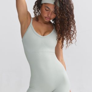 Super Sculpt Seamless Unitard in Grey