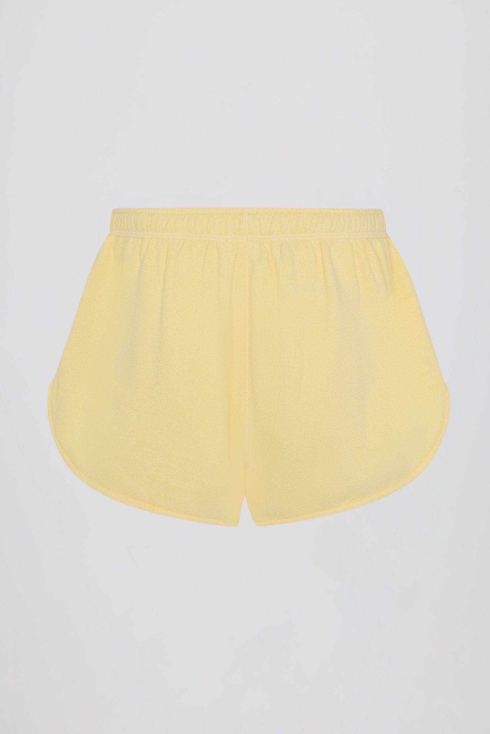 Button-Detail Mid-Rise Shorts in Lemon - Image 5