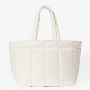 Waterproof Puffer Tote Bag in Ice