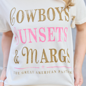 Cowboys Sunsets & Margs Ivory Graphic Tee