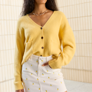 Kathryn Yellow Long Sleeve Cardigan