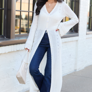 Campbell Ivory Knit Maxi Cardigan
