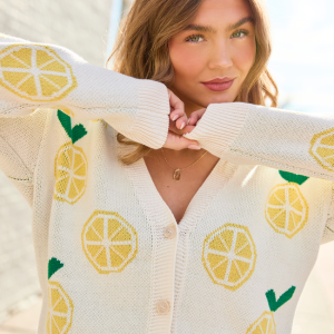 Lennie Ivory Lemon Cardigan