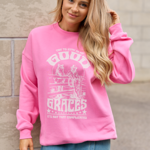 Good Graces Pink Graphic Sweatshirt