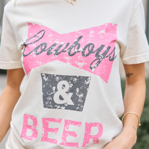 Cowboys & Beer Ivory Graphic Tee