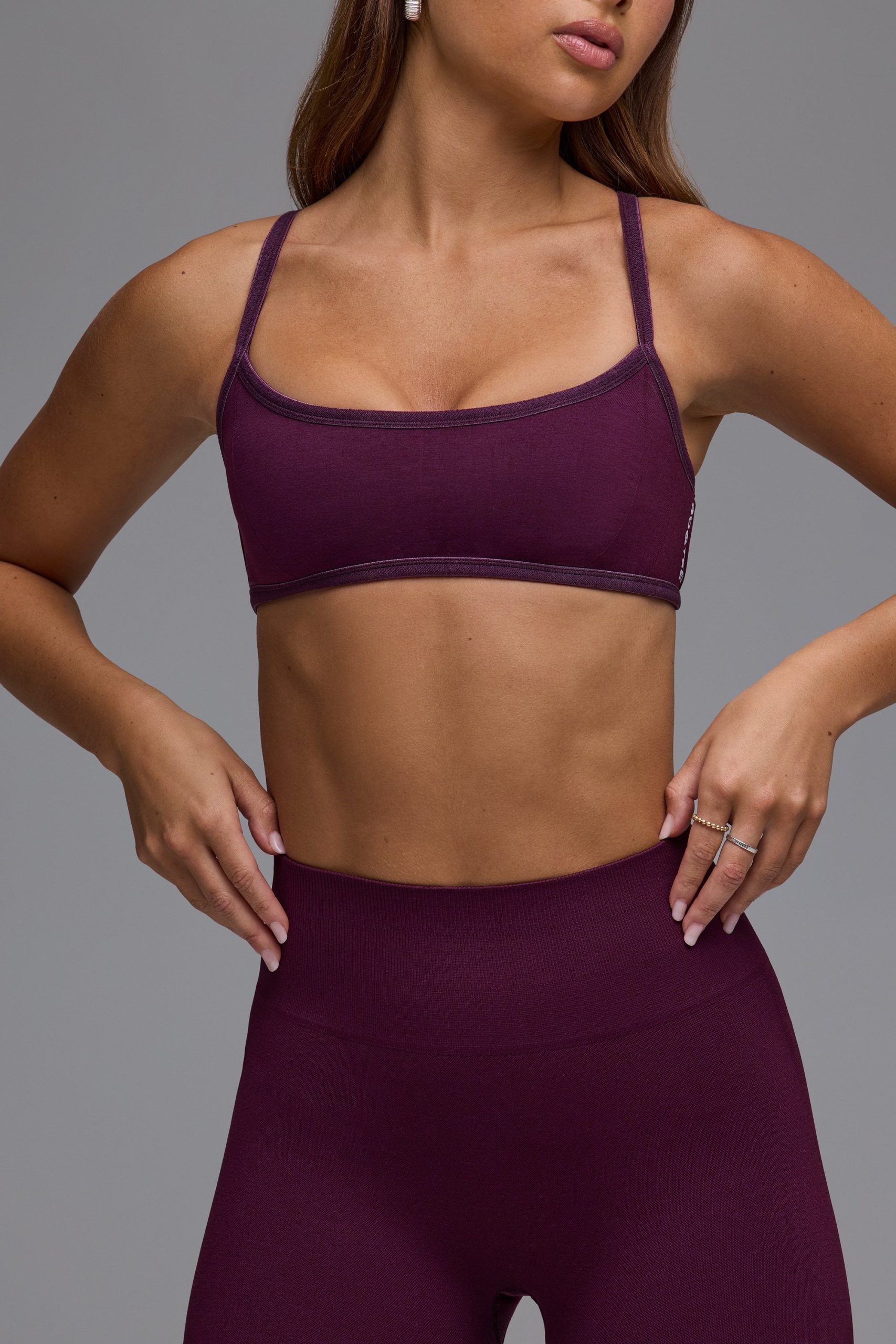 Define Luxe Multiway Open-Back Sports Bra in Grape - Image 4
