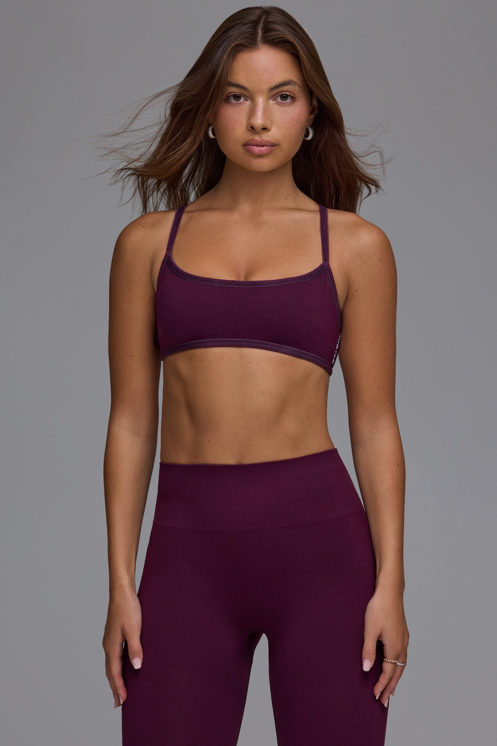 Define Luxe Multiway Open-Back Sports Bra in Grape - Image 5