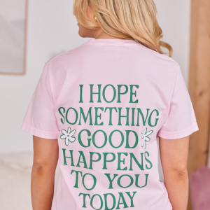 Good Things Happen Light Pink Graphic Tee