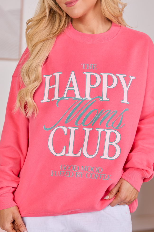 Happy Moms Club Light Red Graphic Sweatshirt - Image 2