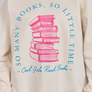 Cool Girls Read Books Cream Graphic Sweatshirt