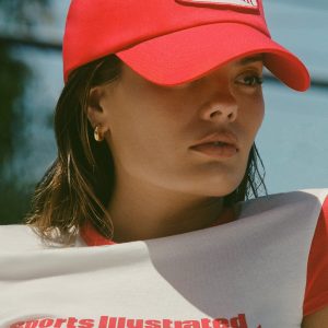 Logo Baseball Cap in Fiery Red