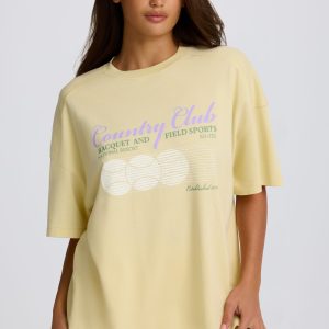 Oversized Graphic T-Shirt in Lemon