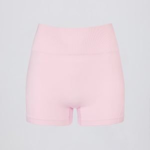 Super Sculpt Seamless Mini Shorts in Powder Pink