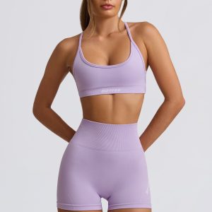 Super Sculpt Seamless Mini Shorts in Soft Lilac