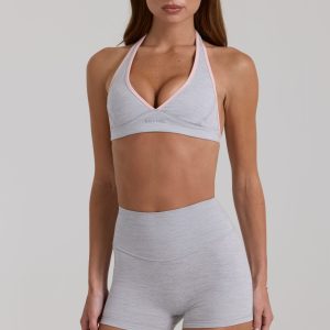 Soft Active Sports Bra in Grey Marl